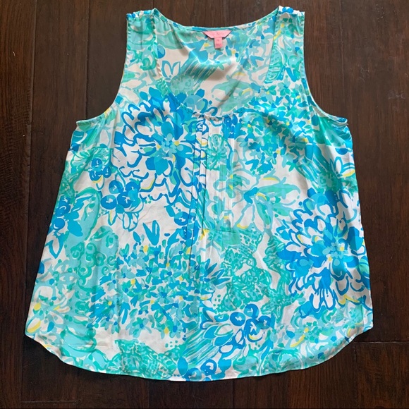 Lilly Pulitzer Tops - Lilly Pulitzer Dahlia Top-Resort White, In A Pinch
